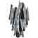 Murano Black and Clear Glass Chandelier by Mazzega