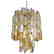 Amber and Clear Twist Murano Chandelier by Mazzega