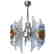 Italian Amber and Blue Murano Glass Pendant by Mazzega
