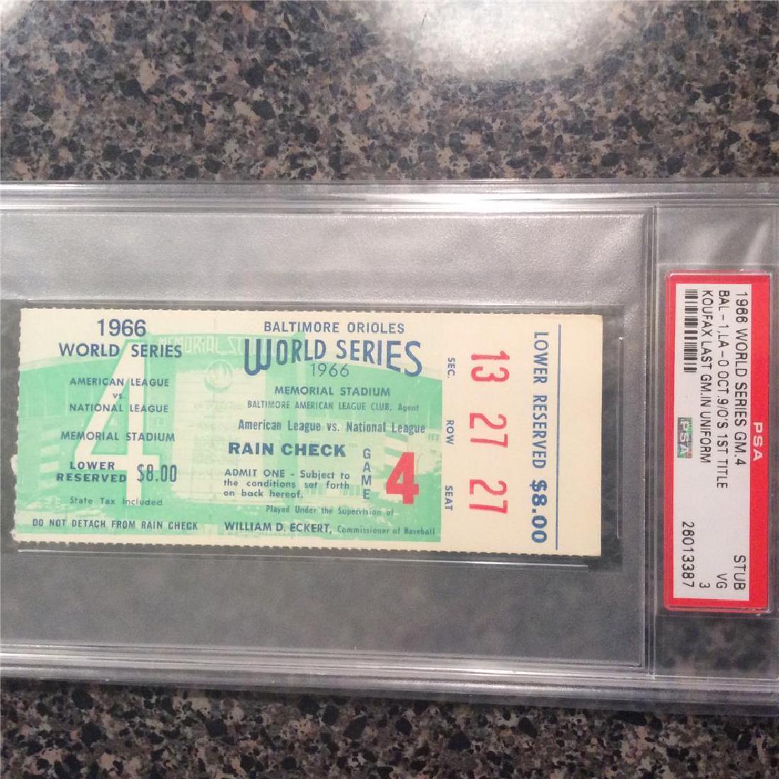 PSA 3 Orioles 1st World Series Title Sandy Koufax Last (1 of 1)