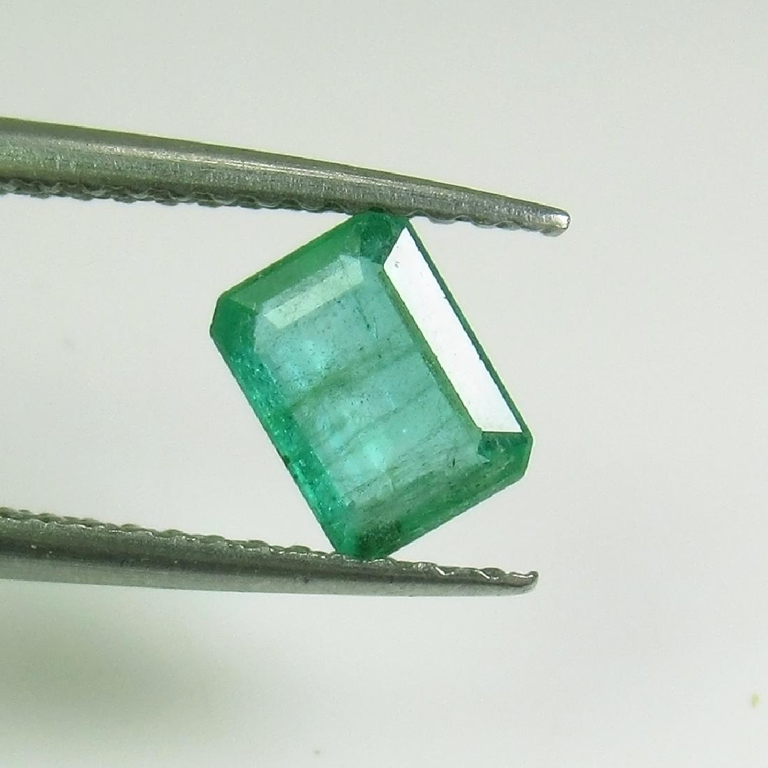 0.67 Ct Genuine Zambian Emerald 6X4.5 mm Octagon cut (1 of 2)