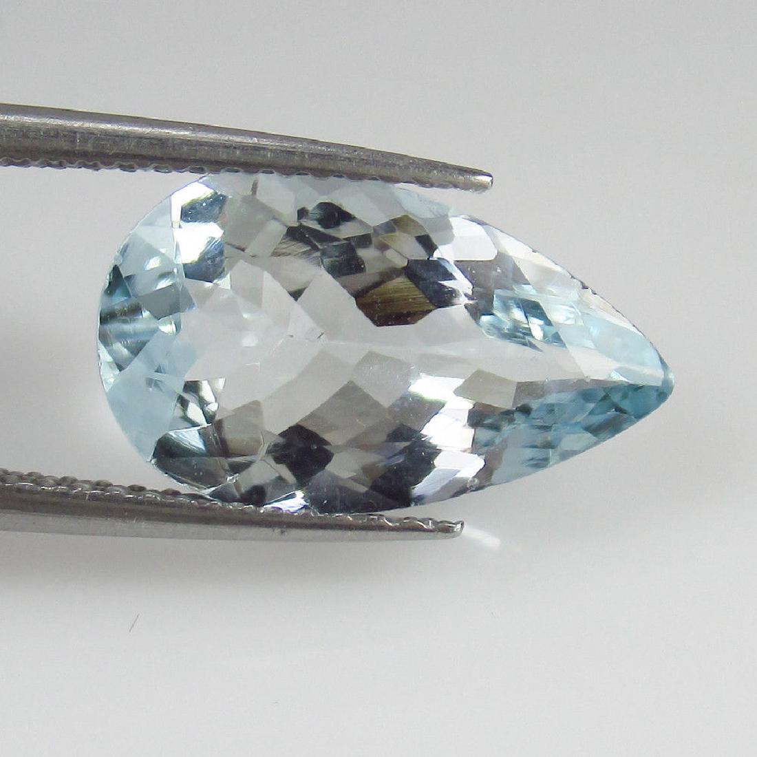 2.73 Ct Genuine Aquamarine Pear Cut (1 of 2)