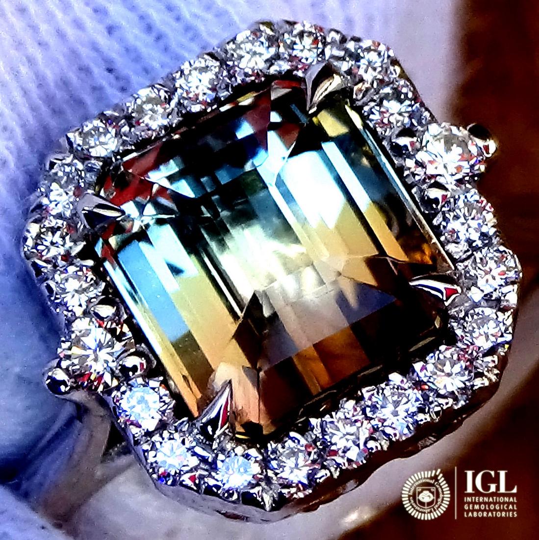 Natural Watermelon Tourmaline And Diamond Cocktail Ring (1 of 10)