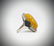 Sterling Silver Sz 7 Oval Yellow Jade Cocktail Ring w - 4