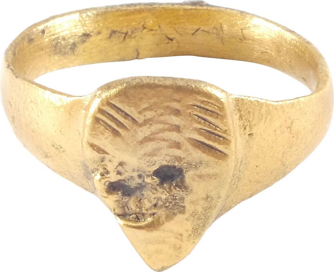 VIKING WARRIOR’S HEART RING 850-1000 AD, Sz 7 (1 of 3)