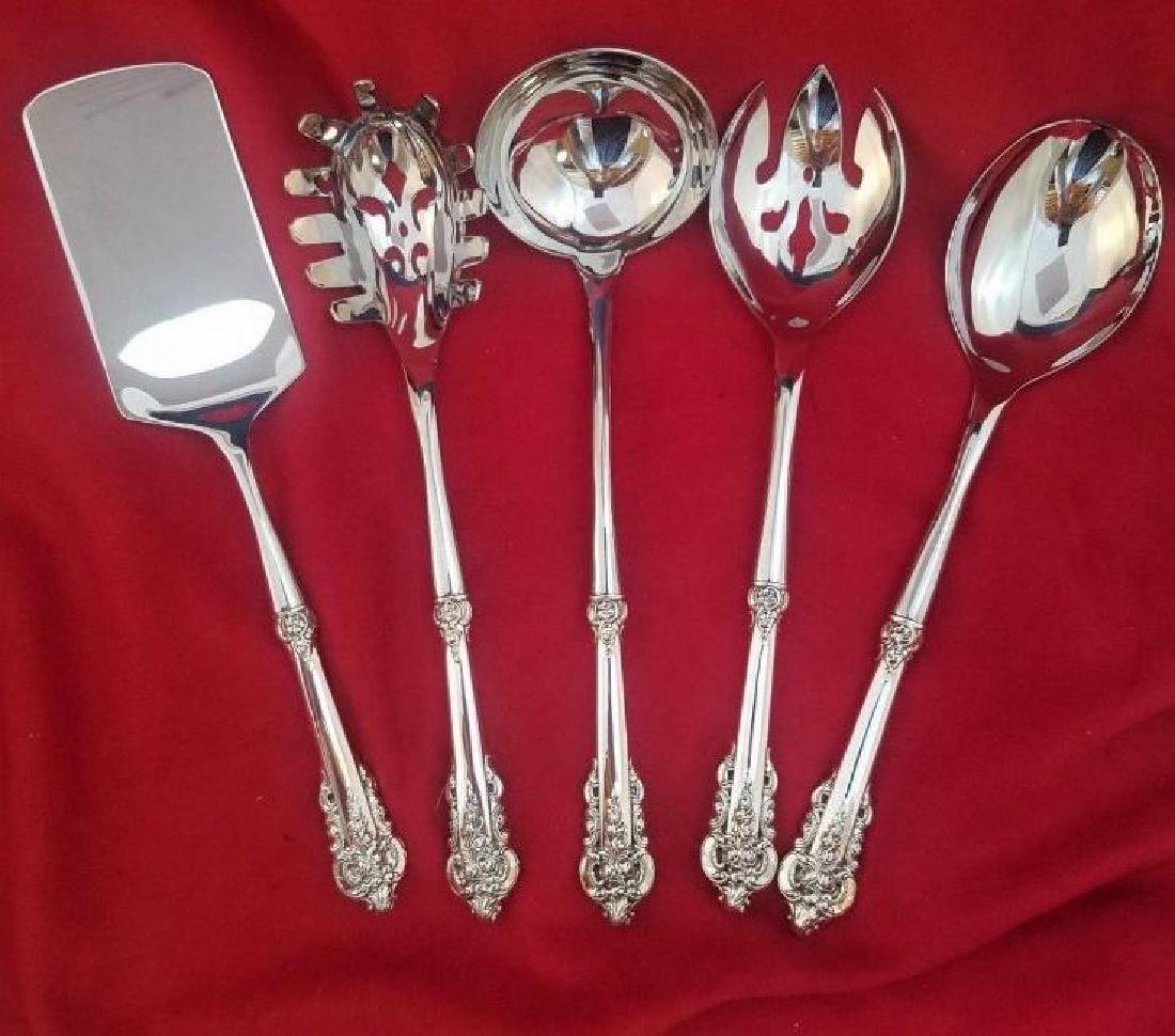 Grande Baroque by Wallace Sterling 5 Piece Hostess Set (1 of 3)