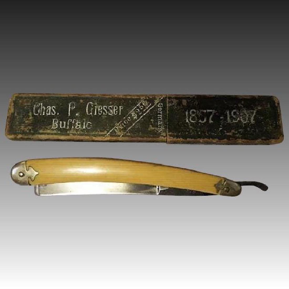 Antique Germany straight Blade razor in orig. Box (1 of 6)