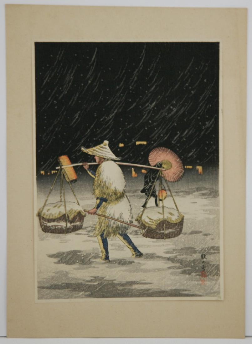 Takahashi Shôtei Peddler in the Snowy Night (1 of 7)