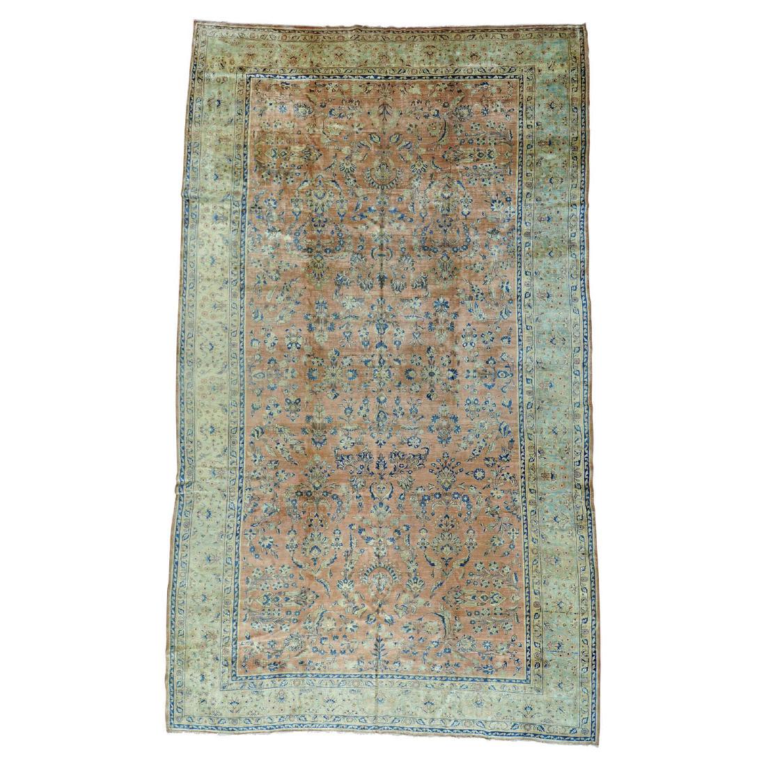 Oversize Full Pile Antique Persian Sarouk Mint Cond Rug (1 of 5)