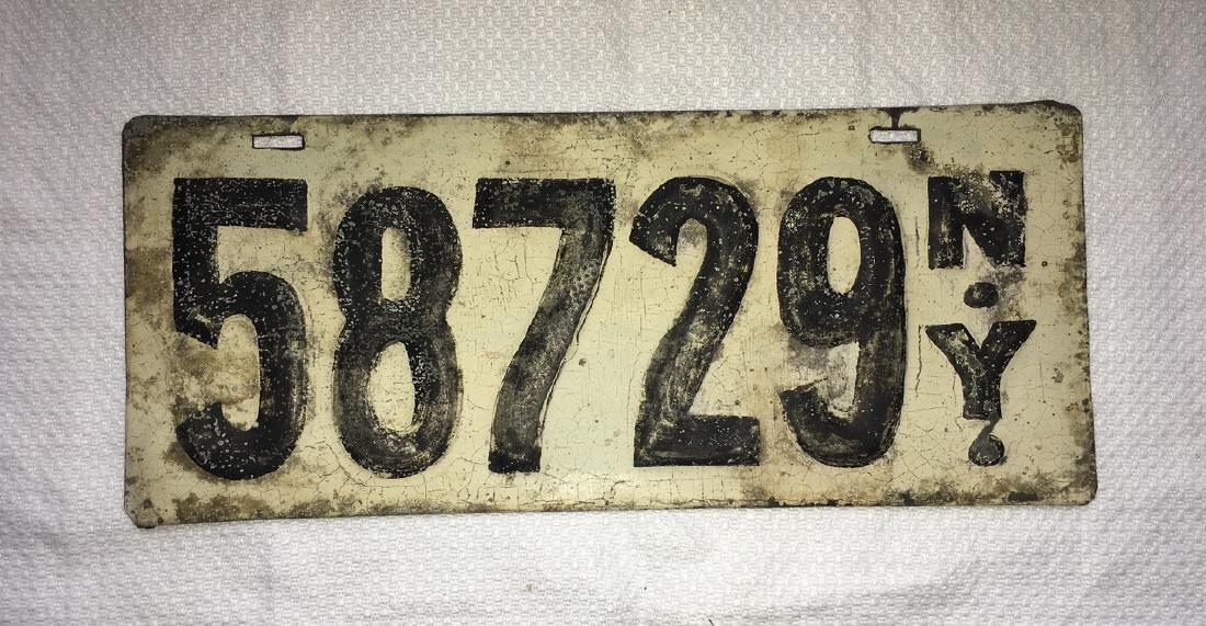Early (1906) N.Y. License Plate (1 of 2)