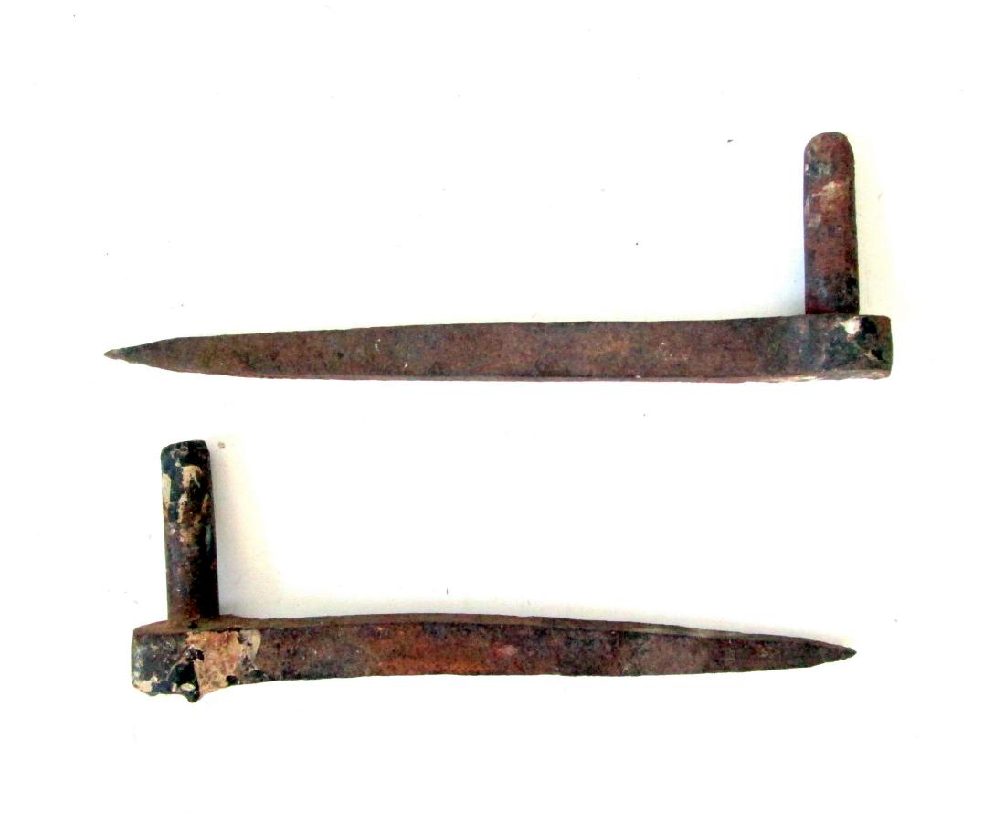 18thC Forged Hinge Pins (1 of 6)
