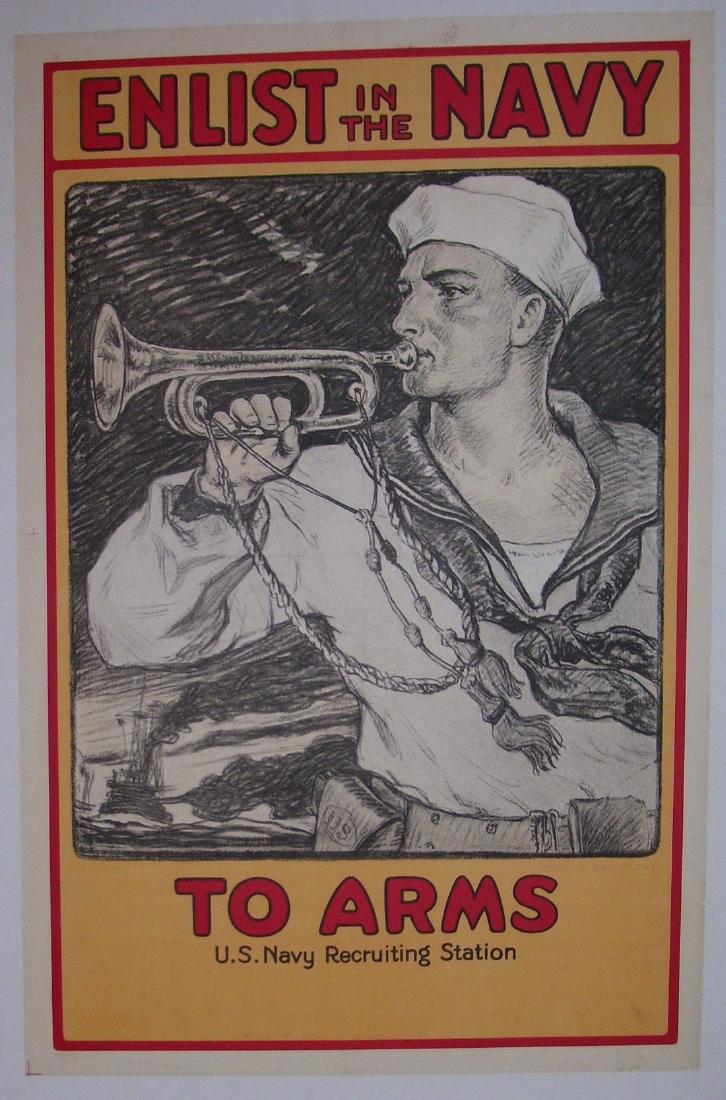 To Arms!  Enlist in the Navy WWI Poster (1 of 3)