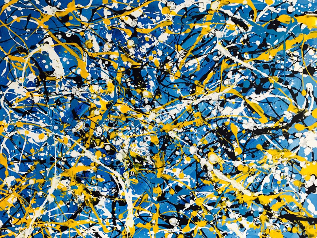 Rick Triest acrylic on canvas signature composition (1 of 7)