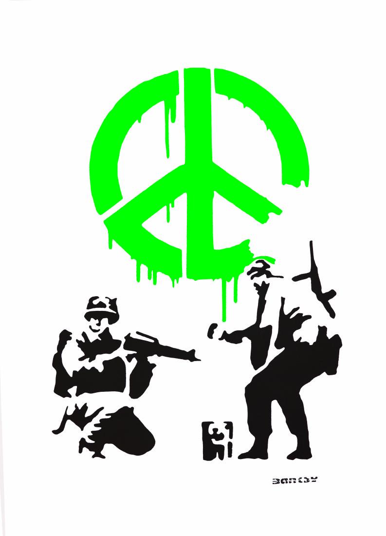 Banksy, After CND Green Soldiers (1 of 2)