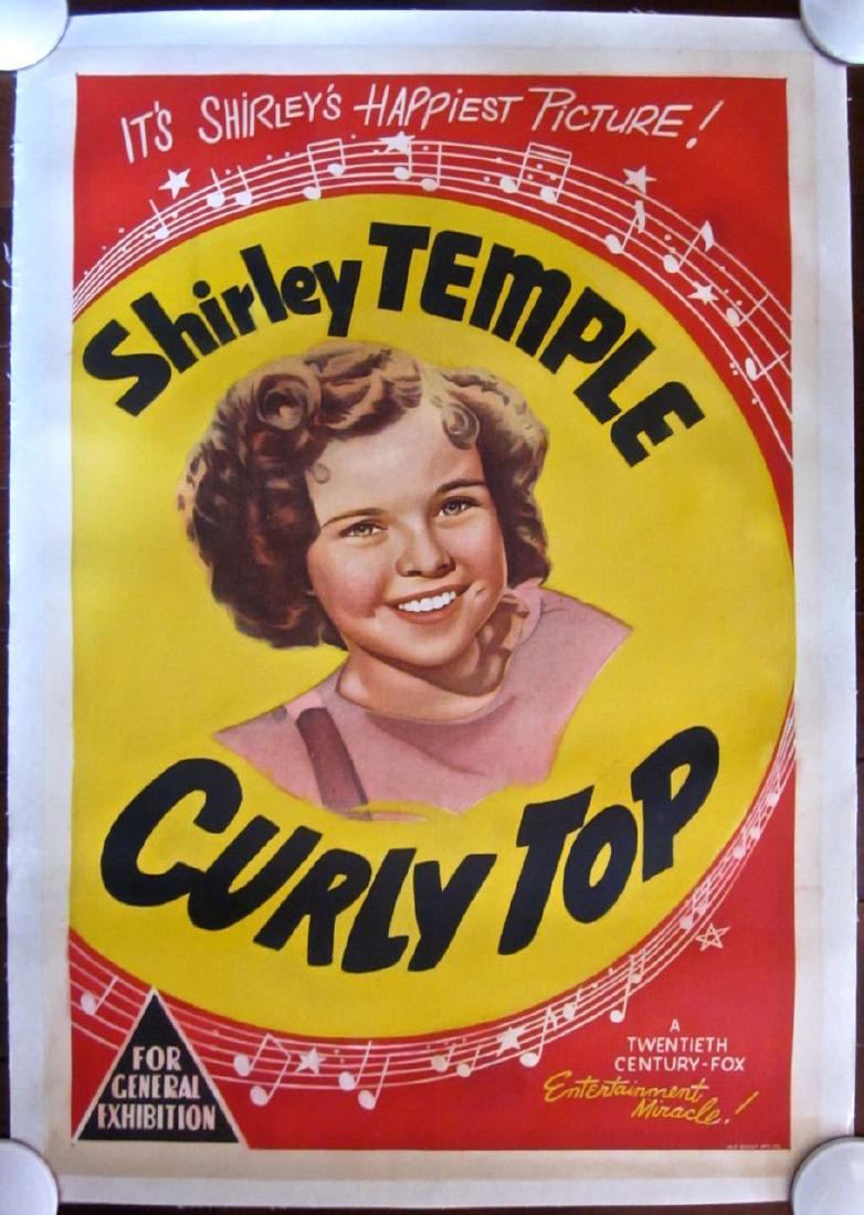 CURLY TOP - VINTAGE R40'S AUSTRALIAN LB POSTER CUTE (1 of 1)