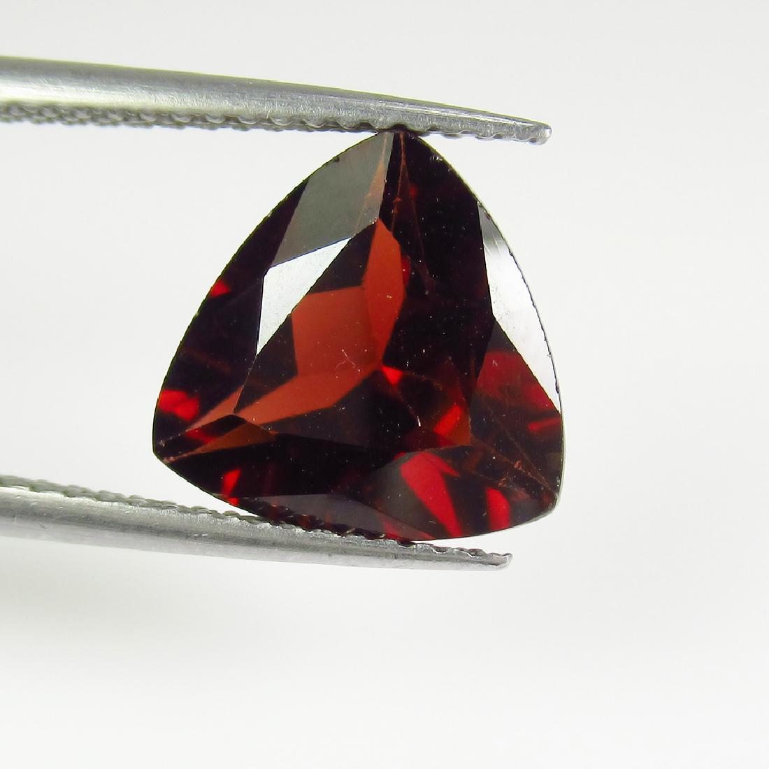 4.22 Ct Genuine Red Hessonite Garnet Trillion Cut (1 of 2)