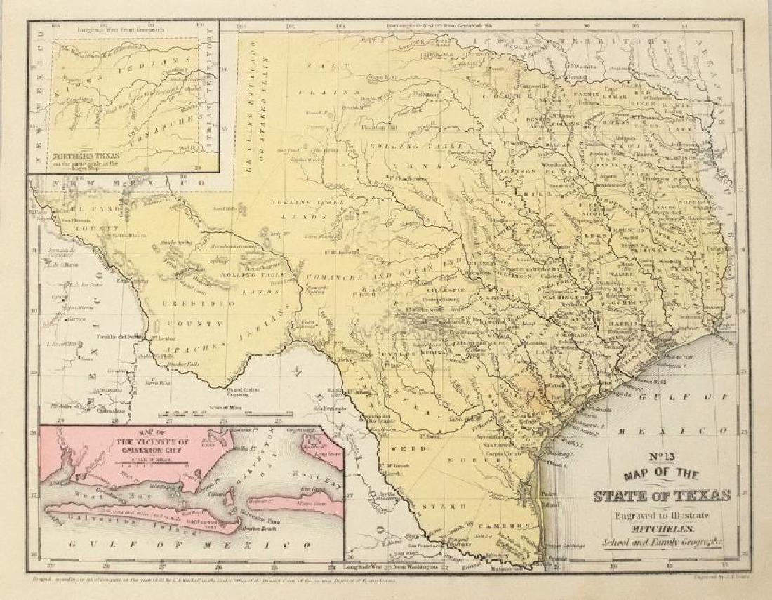 1852 Mitchell Map of Texas -- No.13 Map of the State of (1 of 1)