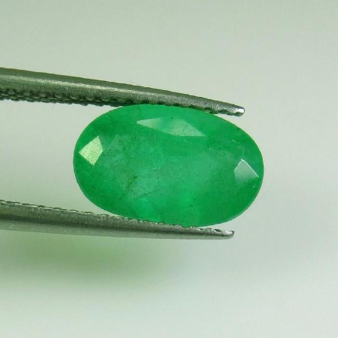 2.25 Ct Genuine Zambian Emerald Oval Cut (1 of 2)