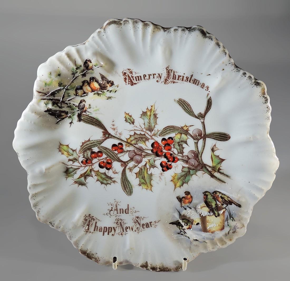 Merry Christmas & Happy New Year Porcelain Plate (1 of 1)