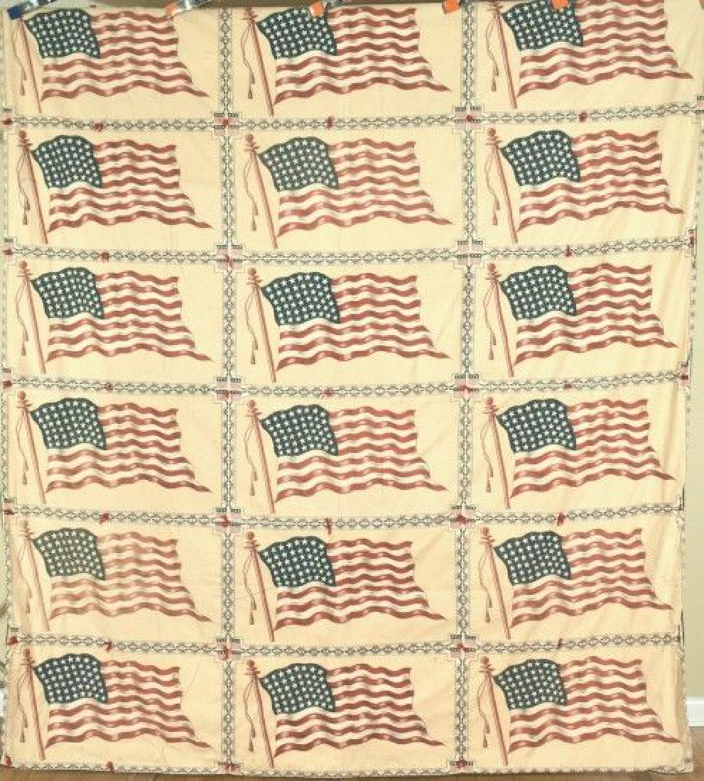 PATRIOTIC Vintage 20's Tobacco Felt American (1 of 6)