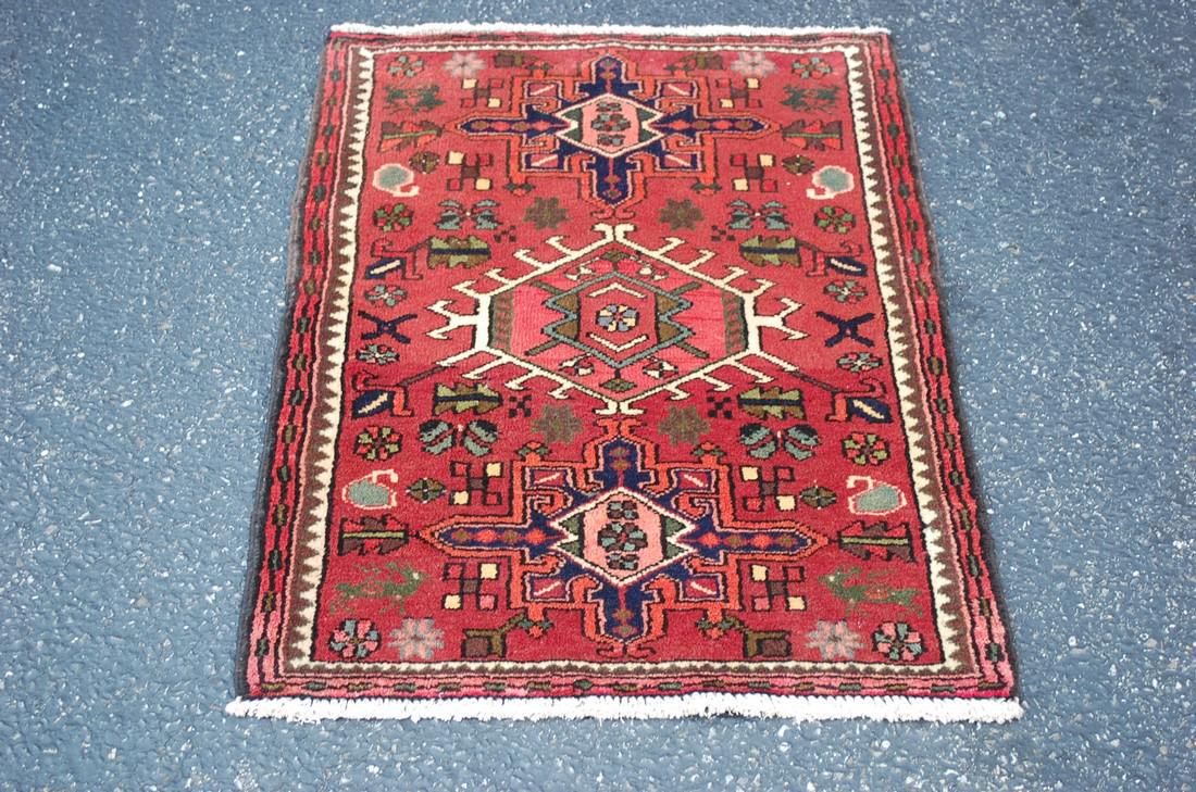 C 1950s PERSIAN HERIZ RUG 2.1x3 MANY AUTHENTIC ORIENTAL (1 of 7)