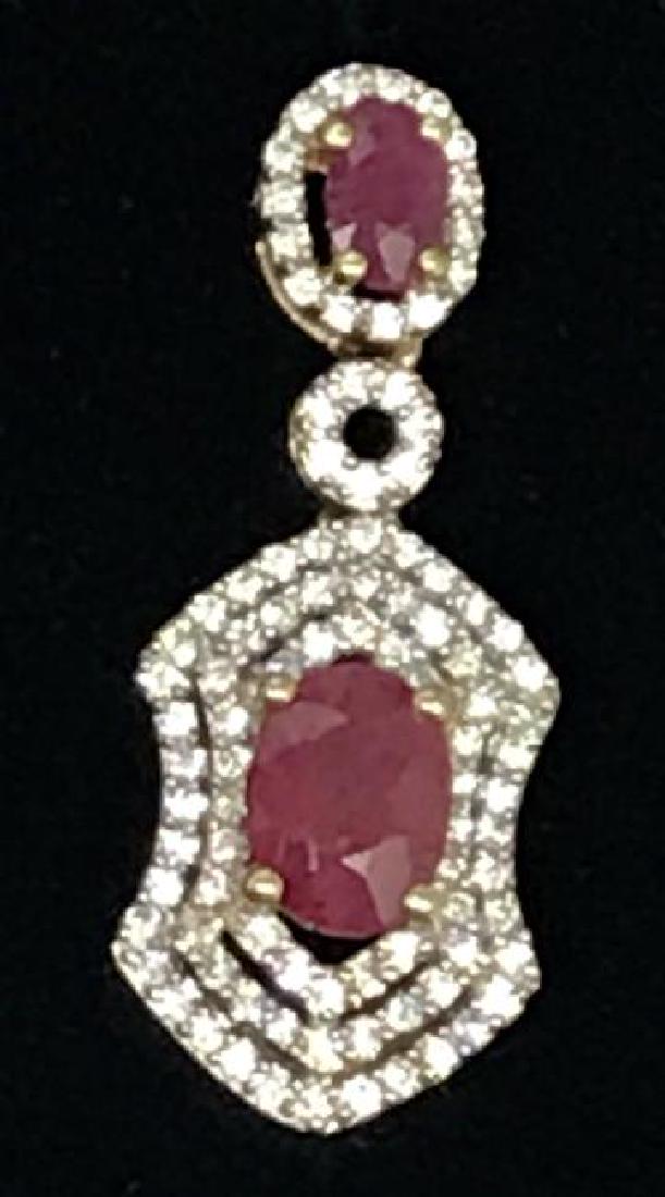 CERTIFIED $1,400 ESTATE LADIES RUBY-DIAMOND 10KT (1 of 8)