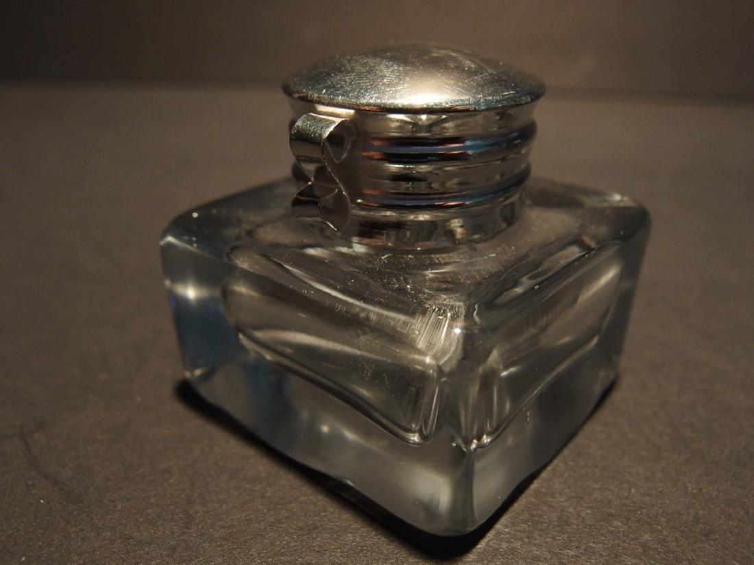 Clear Square Thick Glass Inkwell Ink pot Bottle (1 of 7)