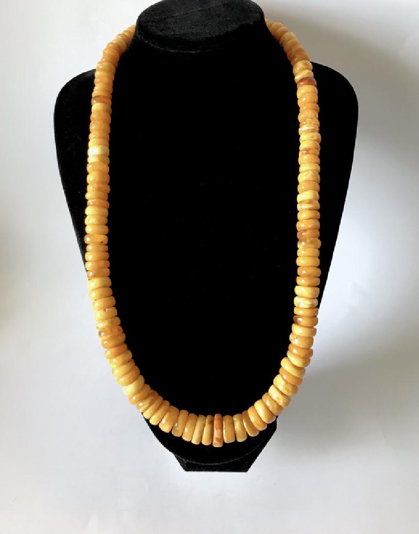 Antique necklace 132gr Baltic amber doughnuts (1 of 10)