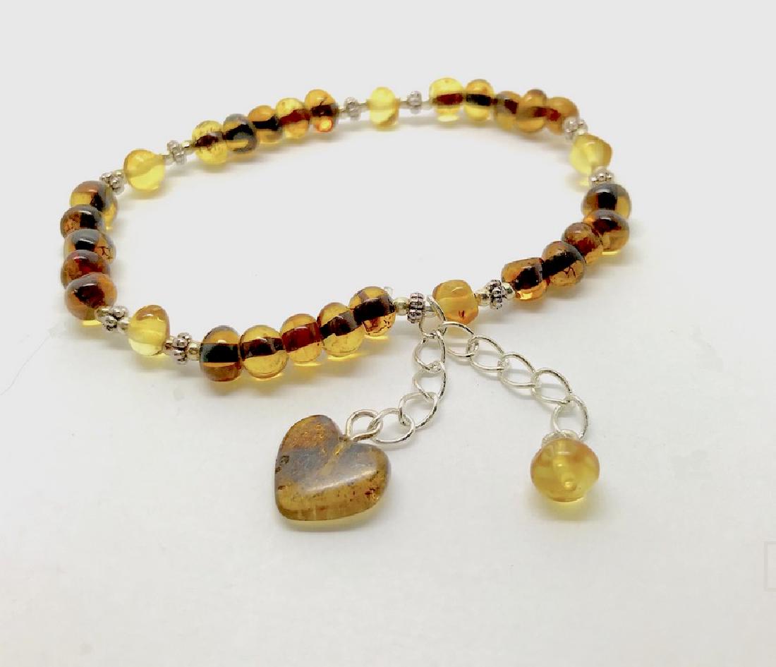 Bracelet Baltic Amber love memory charm (1 of 6)