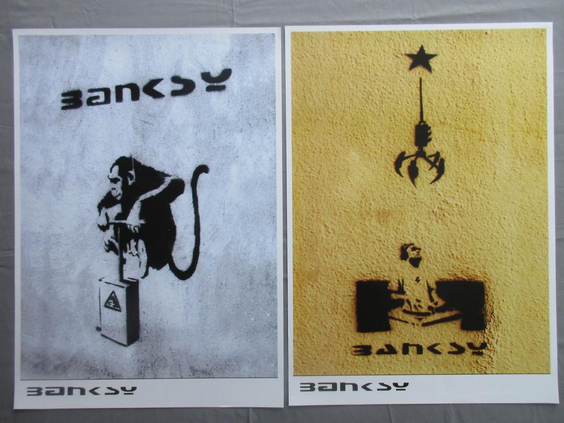 Eight (after) Banksy posters (1 of 4)