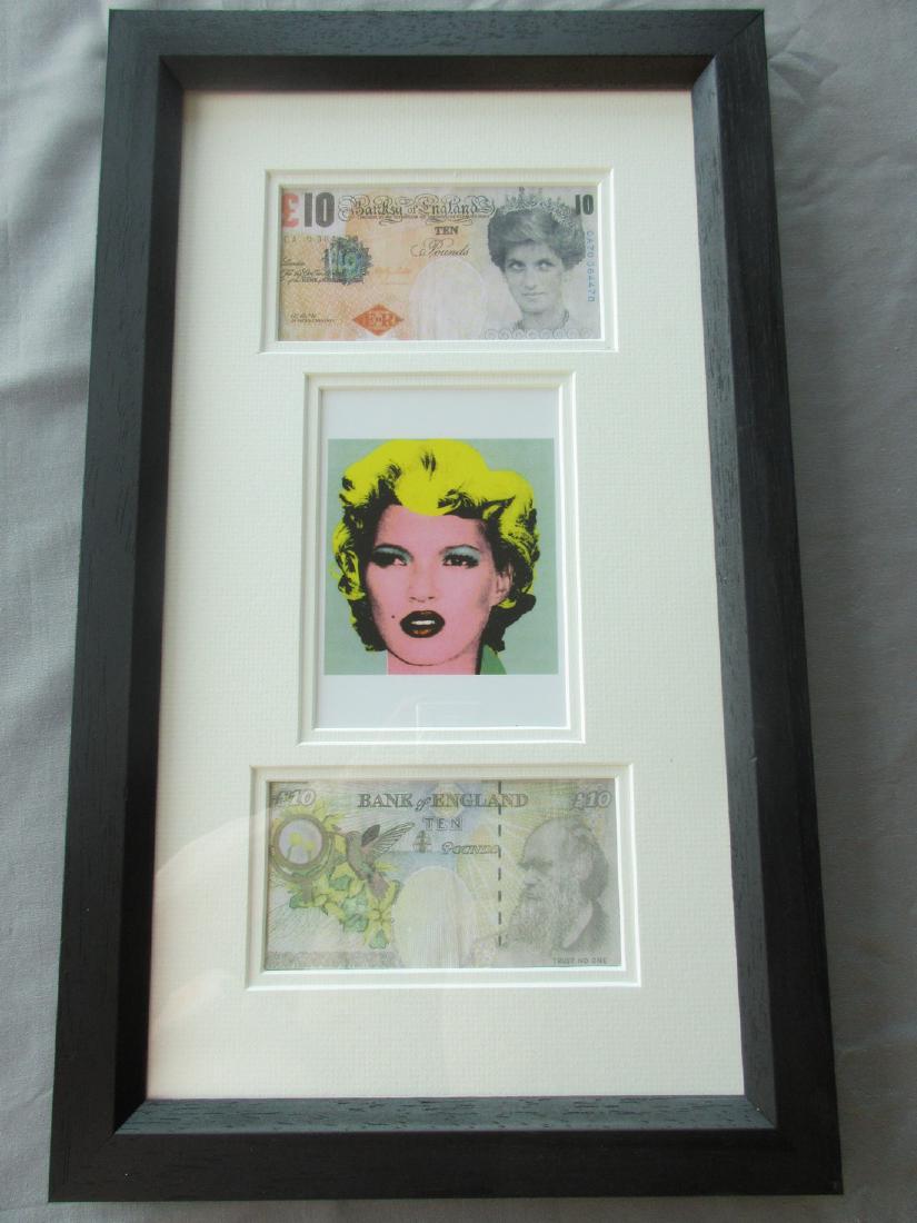 Two Banksy Difaced Tenners & a Banksy Marilyn Crude Oil (1 of 3)