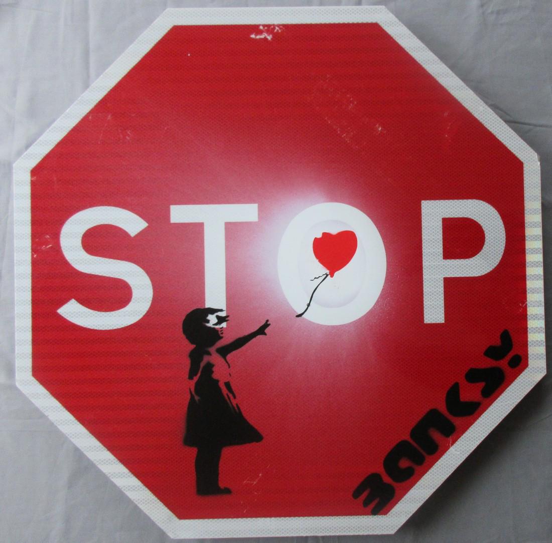 Banksy Girl With Balloon stencil spray (1 of 4)