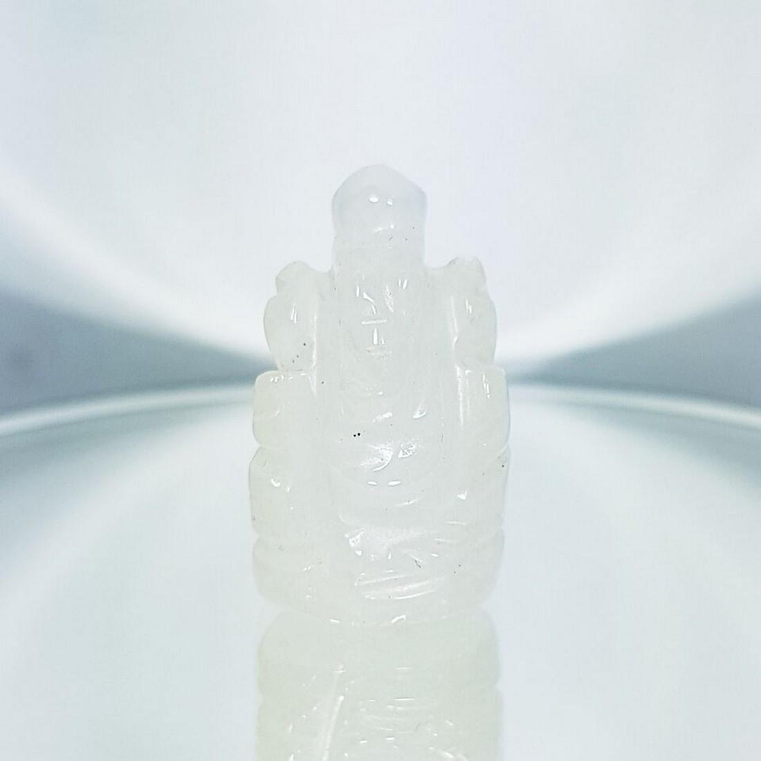 30.50 ct White Quartz Lord Ganesha Carving (1 of 4)