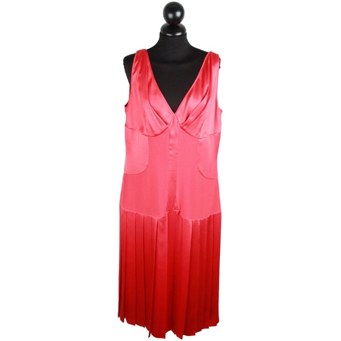 LAURA BIAGIOTTI Red Silky SHEATH DRESS Sleeveless (1 of 6)