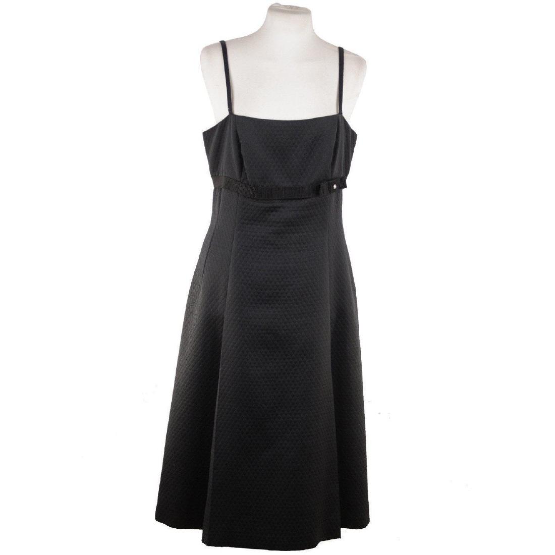 MAX MARA Black Cotton A LINE DRESS Knee Lenght Sz 46 IT: MAX MARA Black Cotton A LINE DRESS Knee Lenght Sz 46 IT 12 USA Material: 100% cottonColor / Effect: Black / Textured fabric Internal lining (color, fabric): Lined Size: 46 IT, 14 GB, 44 F, 12 USA, D 4
