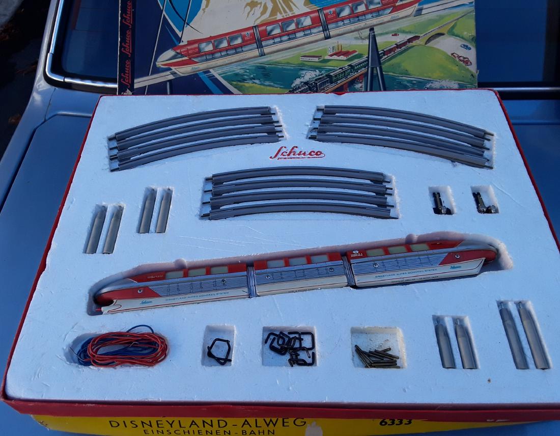 Schuco Monorail / Schuco Disneyland Alweg: Schuco Monorail / Schuco Disneyland Alweg Monorail,fully operational, the red version, c9.5,. Reserve: $556.00 Shipping: Domestic: Flat-rate of $45.00 to anywhere within the contiguous U.S. Internatio