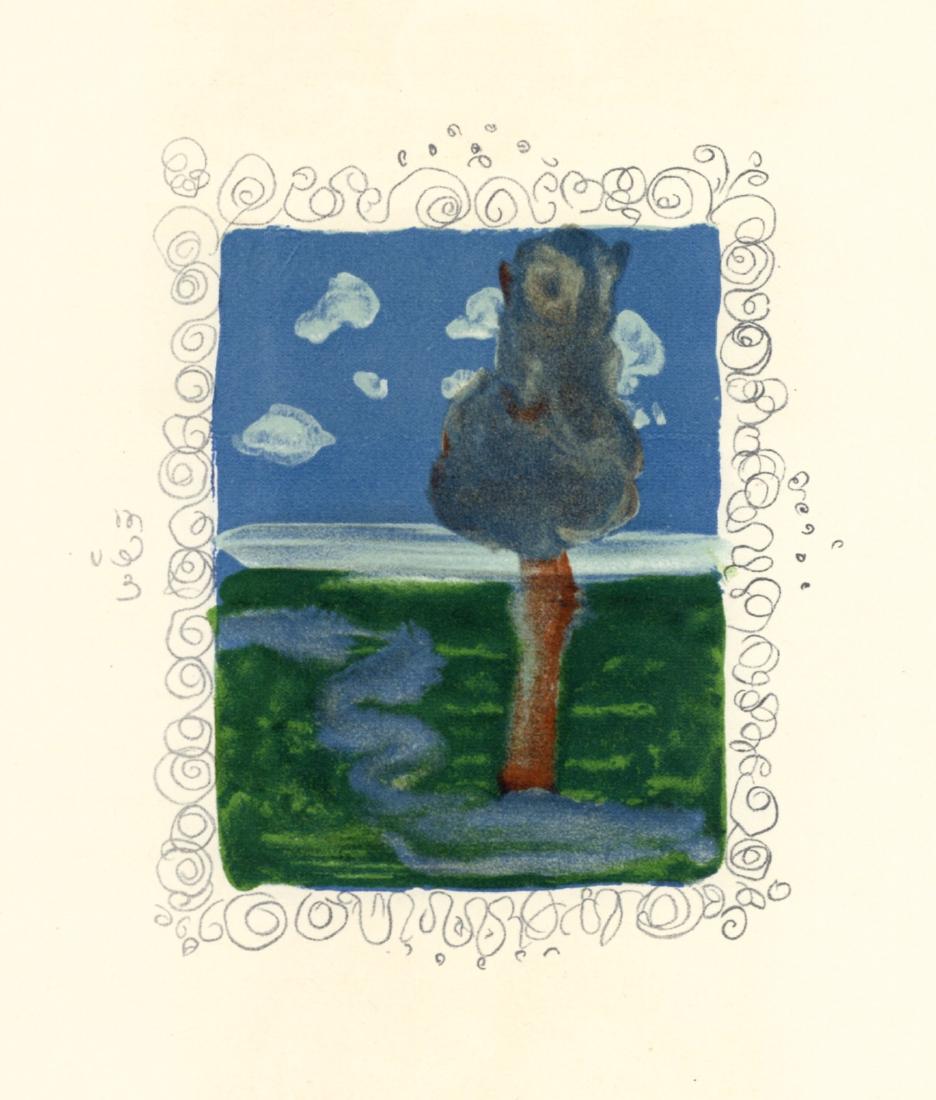 Andre Derain lithograph "In the Garden of Allah": Andre Derain lithograph "In the Garden of Allah" Medium: lithograph. Published in Paris by Teriade for Verve (Volume 1, Number 4), in 1939. Verve was founded in 1937 to showcase original prints by the