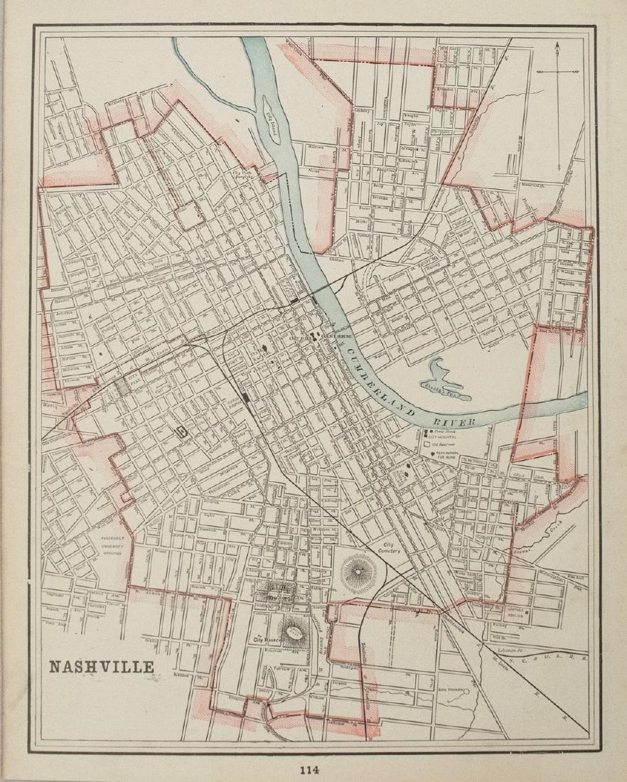 1896 Cram Map of Nashville verso Memphis -- Nashville (1 of 2)