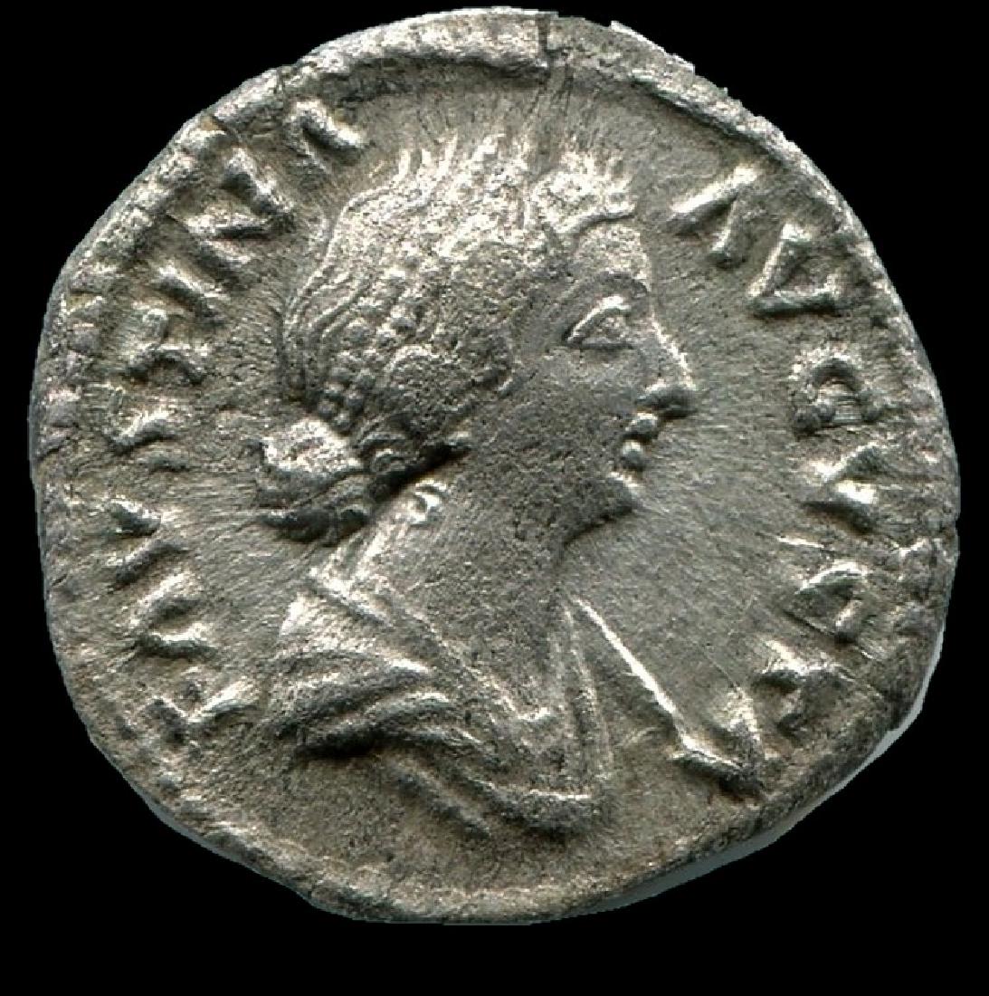 FAUSTINA JUNIOR AR Denarius AD161 IVNONI REGINAE Juno (1 of 3)