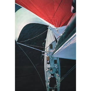 GEORGE SILK - Man in Sport, Sailing: Artist: GEORGE SILK Print Title: Man in Sport, Sailing Medium: Color Sheet-Fed Gravure Printed in 1960's Printed in Italy Image size approx. 8.5 X 13 inches George Silk (1916-2004) was a photojournali