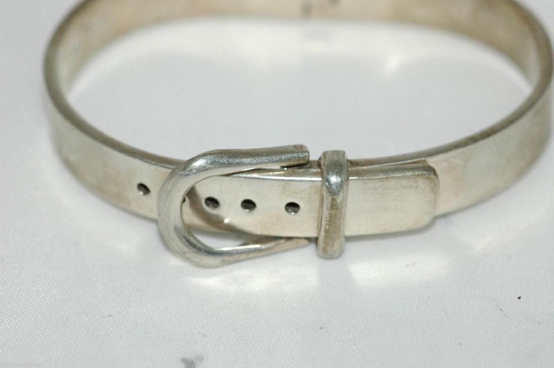 Vintage Taxco Mexico Sterling Buckle Bangle bracelet (1 of 3)