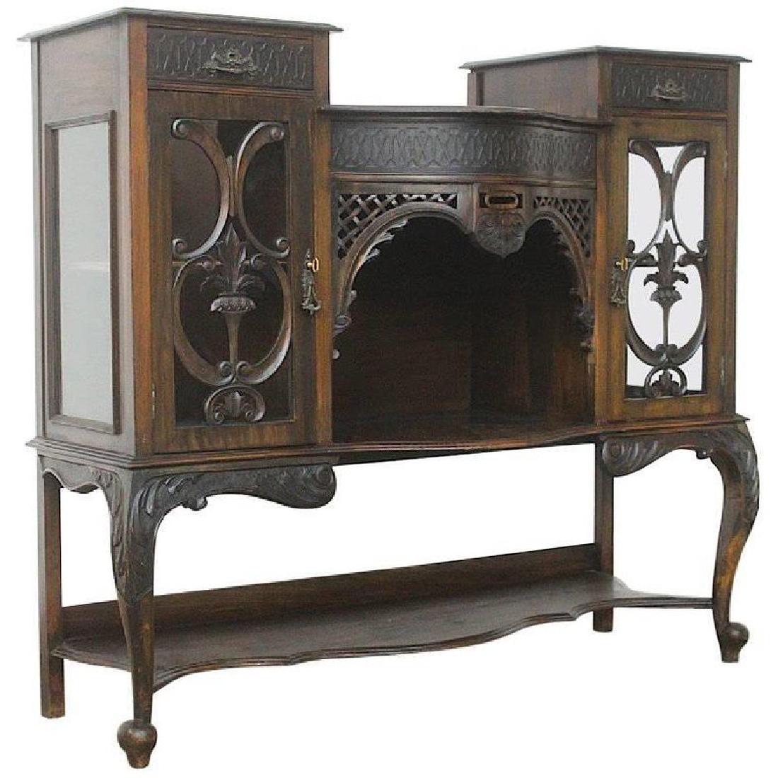 French Art Nouveau Showcase Cabinet or Service Buffet (1 of 1)