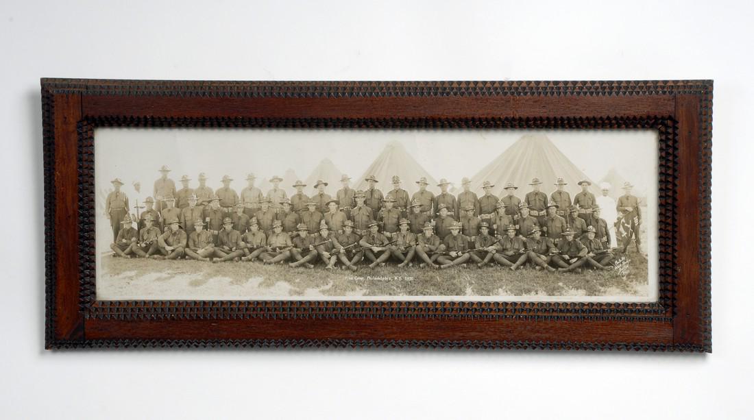 American Soldiers Photo in Tramp Art Frame (1 of 4)