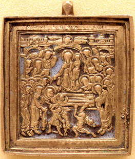 Dormition of the Virgin Mary: Icon: Dormition of the Virgin MaryDimensions; 0.0 x 5.0 x 6.0 cm; Century; 19 Dormition of the Virgin Mary Reserve: $120.00 Shipping:Domestic: Flat-rate of $40.00 to anywhere within the