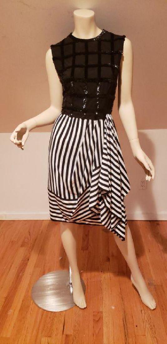 Vtg Bill Blass Evening silk and onyx sequins demi wrap (1 of 6)