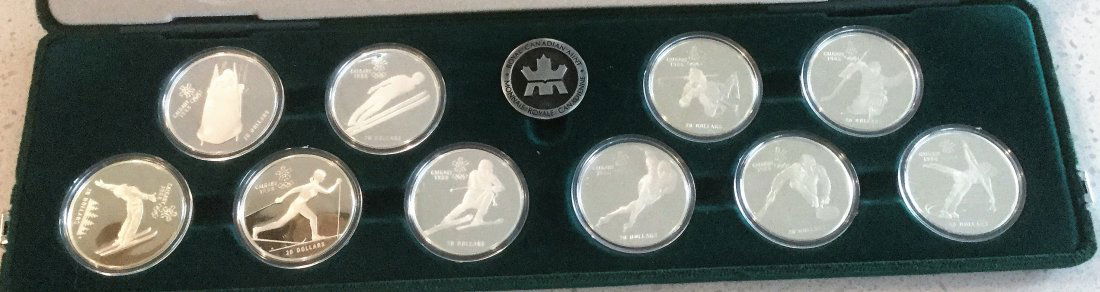 1988 Calgary Olympic 10 ounce Silver Set (1 of 4)