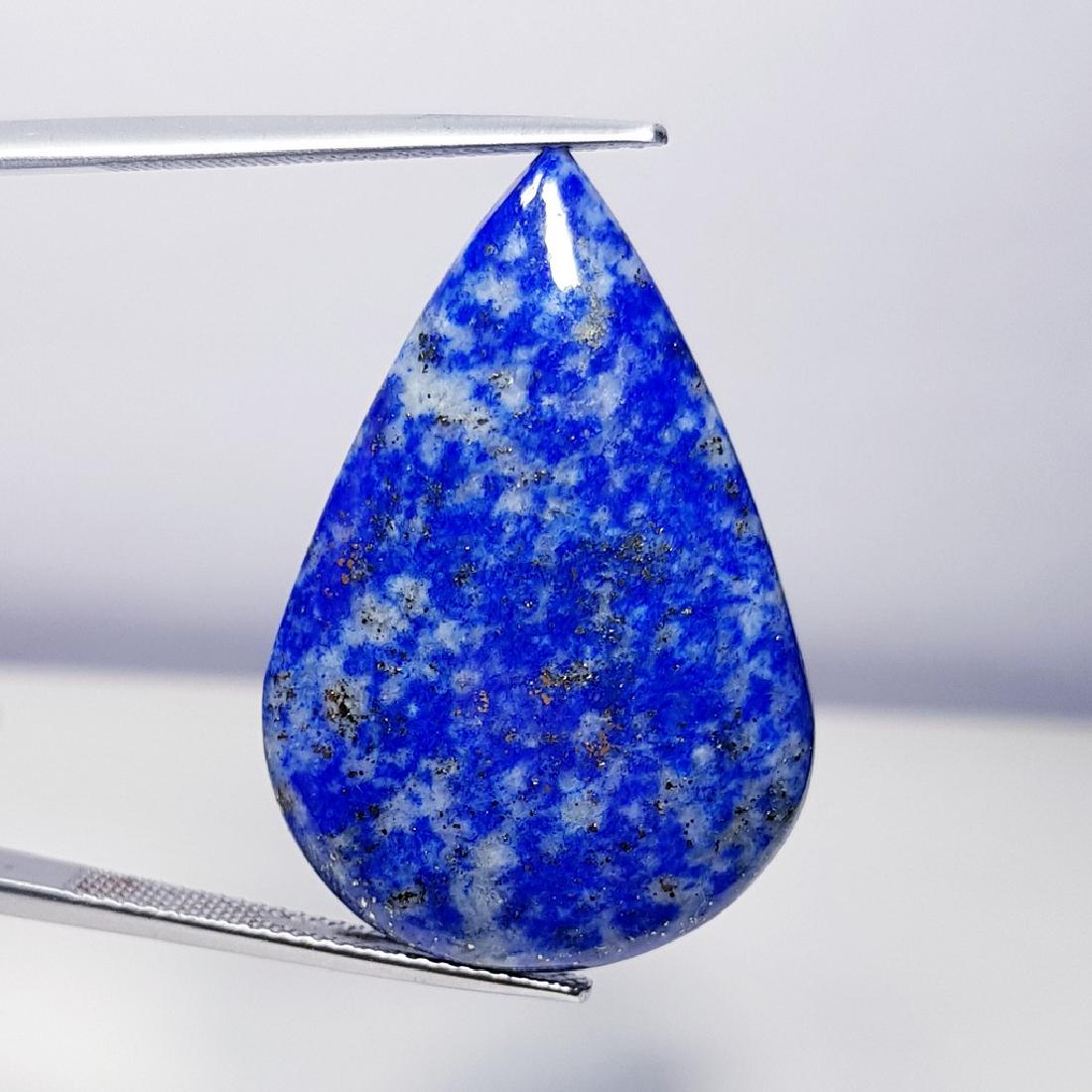 36.62 ct Natural Lapis Lazuil: No Reserve! Item: 36.62 ct Natural Lapis Lazuil Color/Clarity: Opaque Loose gemstone Carat Weight: 36.62 Size/Dimensions: 32.58 x 21.97 x 6.13 Pear - Afghanistan/Chile Shipping: Domestic: Flat-rate of