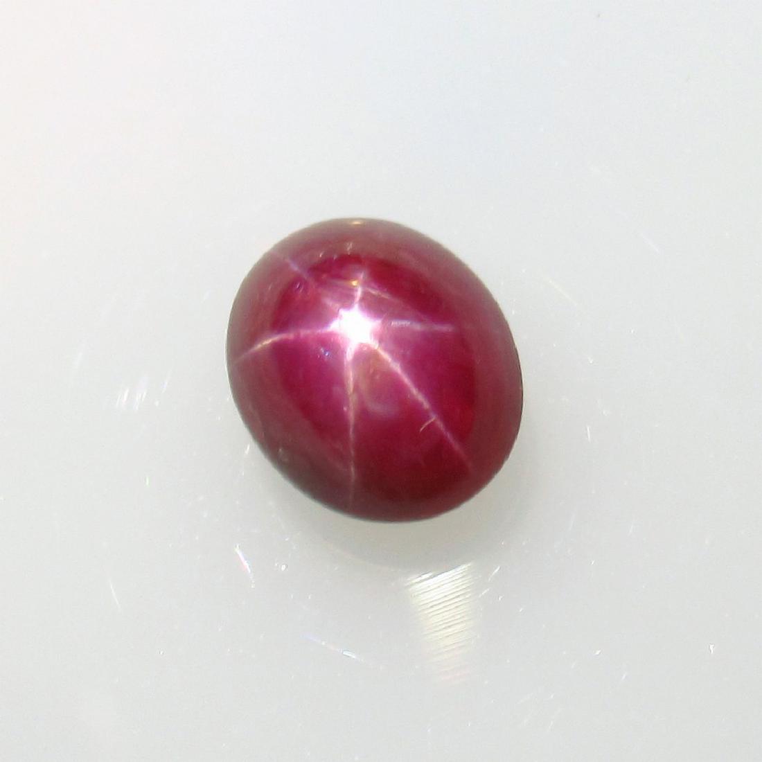 2.56 Ct Genuine Six Line Star Ruby 7.5X6.5 mm Oval Cab (1 of 2)