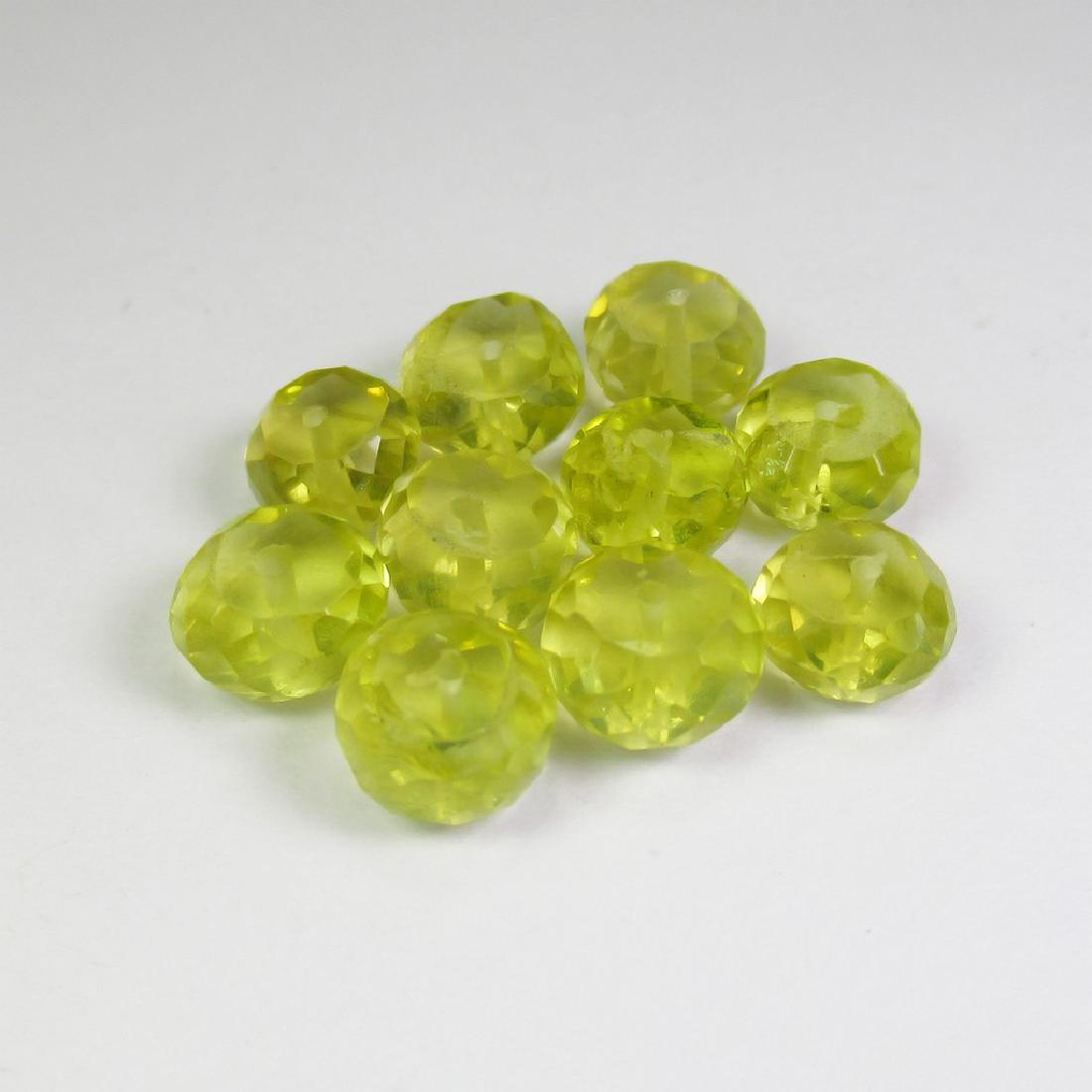 15.89 Ct Genuine 10 Drilled Round Lemon Quartz Beads (1 of 3)