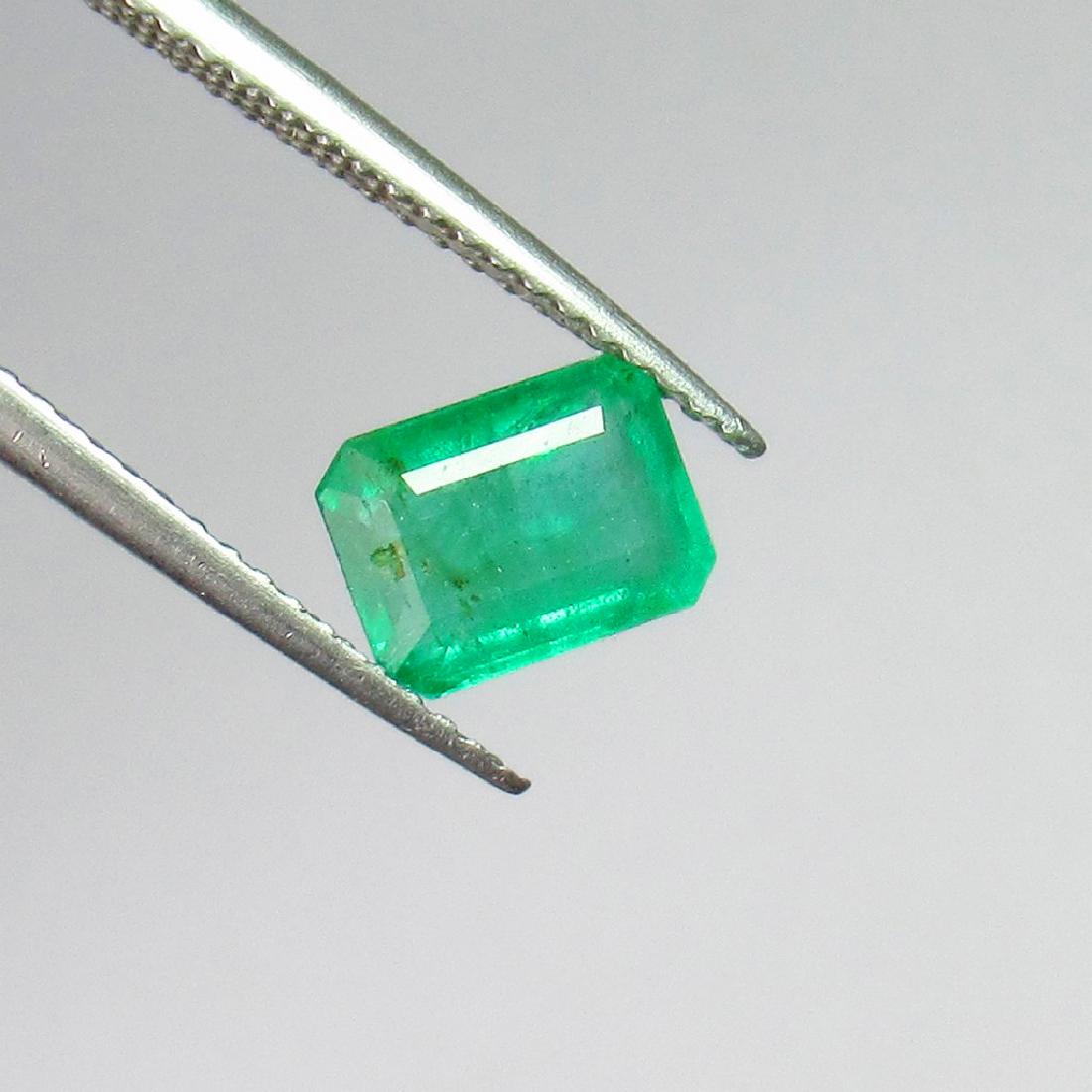 1.29 Ct Genuine Zambian Emerald 7.5X5.5 mm Octagon cut (1 of 2)